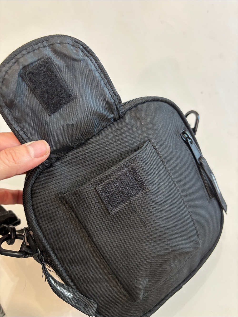 Carhartt Black Crossbody Belt Bag Adjustable Shoulder Utility Pack - Picture 9 of 15